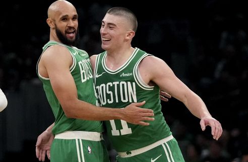 Derrick White & Peyton Pritchard both scored over 40 pts in the same game.