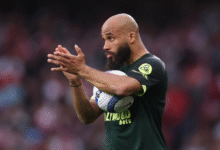 Bryan Mbeumo in action against Manchester United